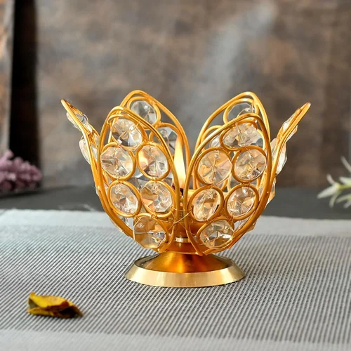 Crystal Louts Akhand Diya - Color: Various Available