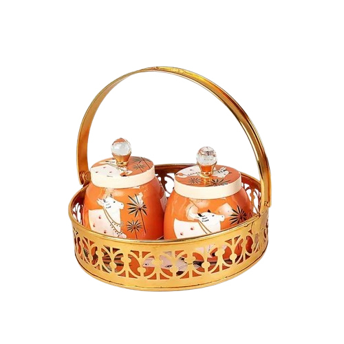 Best Seller 2 Pichwai Jar With Bucket Gift Set - Color: Various Available