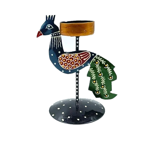 Peacock Engraved T Light Candle Holder - Color: Various Available