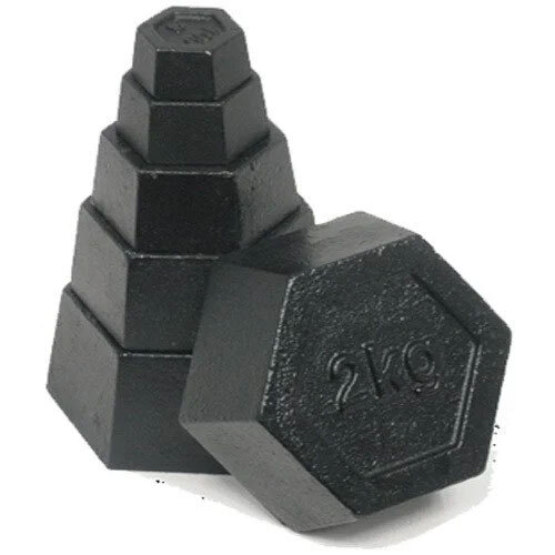 Measuring Weights Hexagonal - Color: Black