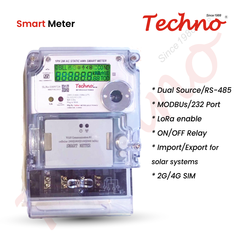 Single Phase Smart Energy Meter - Accuracy: Class 1