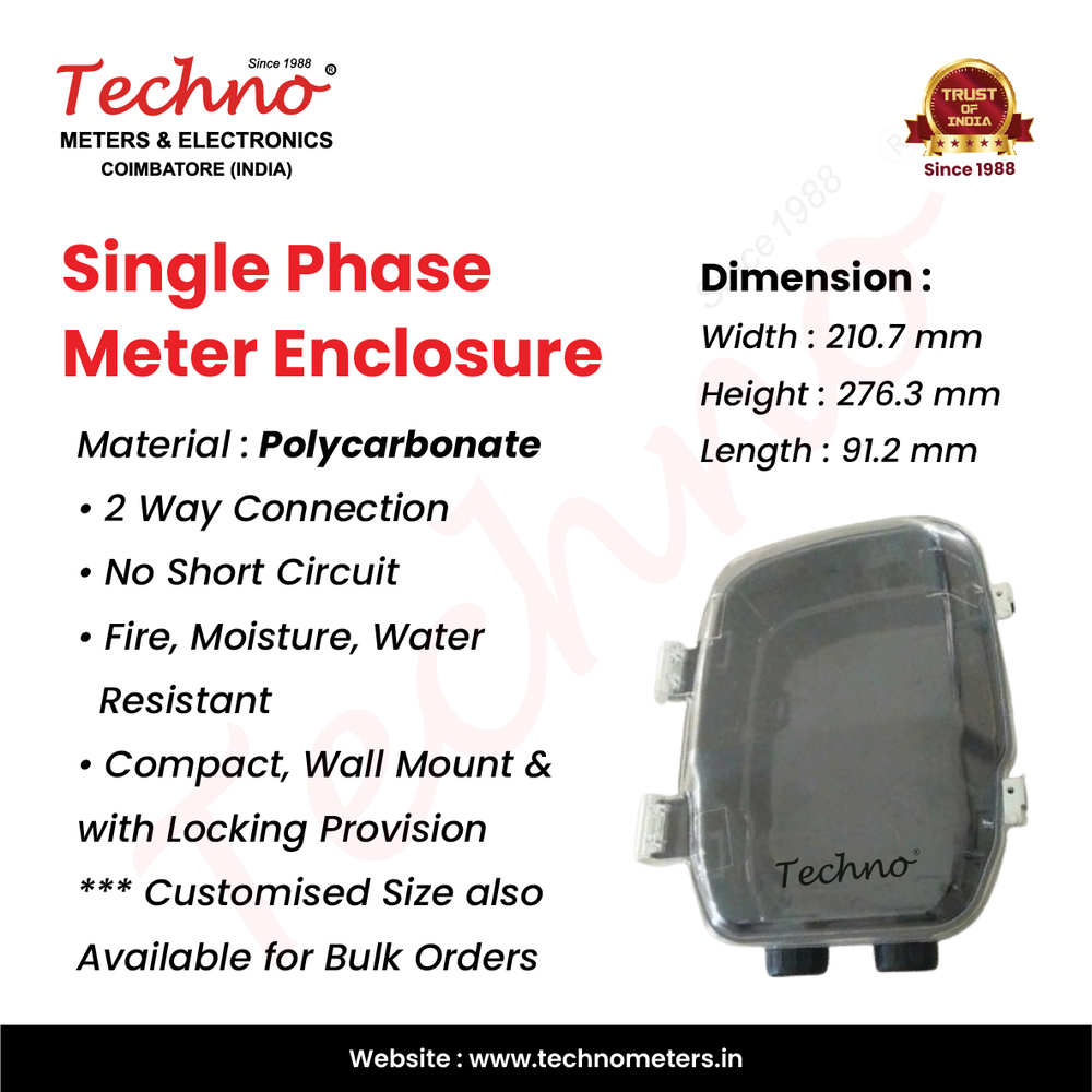Single Phase Energy Meter Box Techno