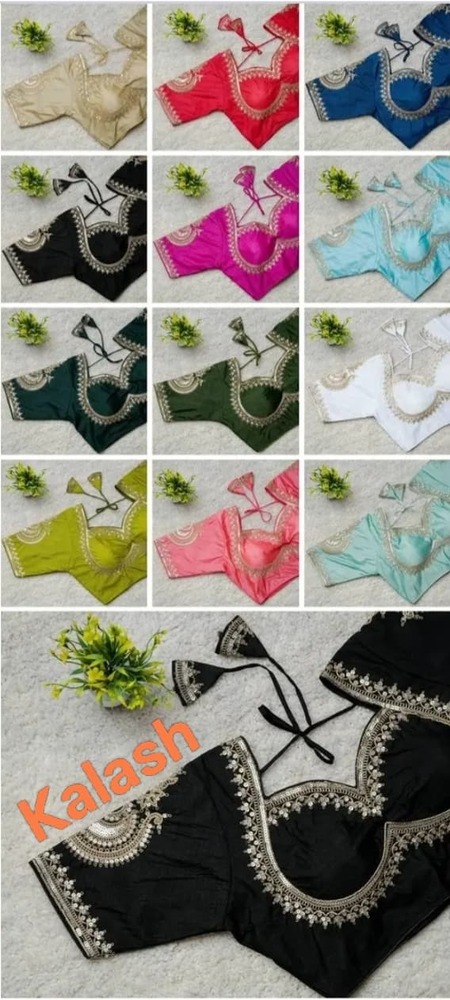 vichitra silk blouse