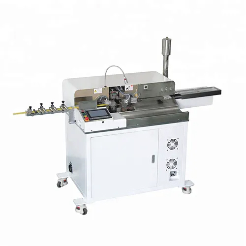 Automatic Double Head Wire Tinning Machine - Color: White