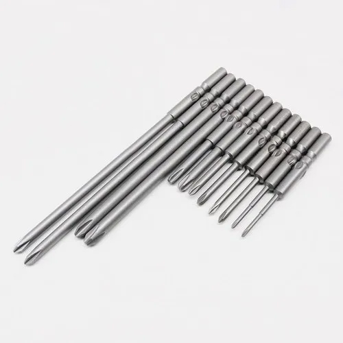 Electric Screw Driver Bit Set Magnetic - Color: Silver