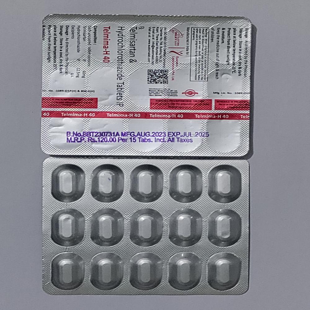Telmima-h 40 Tablet (Telmisartan 40mg And Hydrochlorothiazide 12 - Drug Type: General Medicines