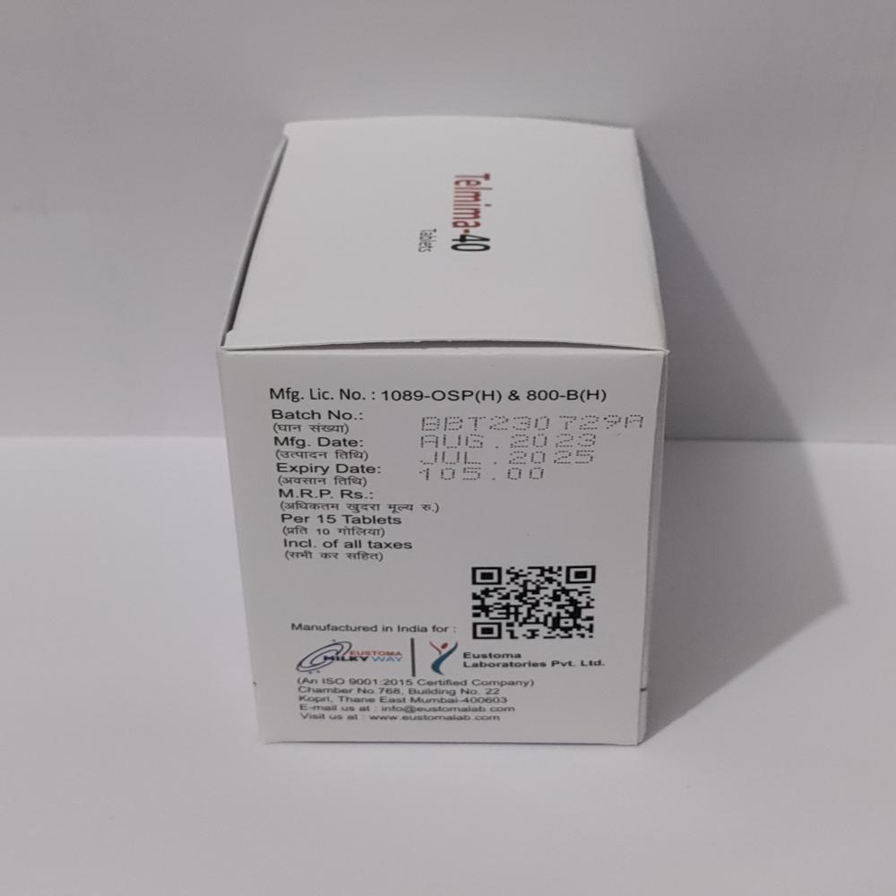 Telmima-40 Tablet (Telmisartan 40mg Tablet)