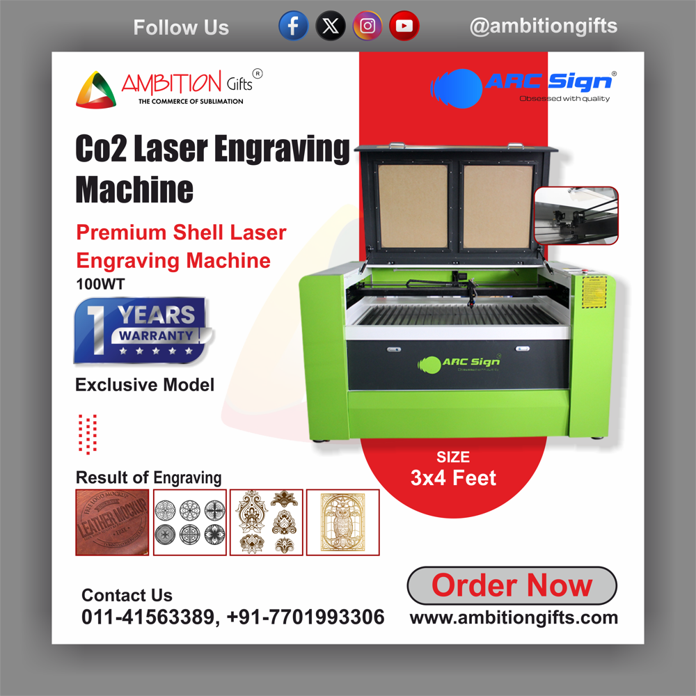Co2 Laser Cutting & Engraving Machine Premium Shell - Color: Green