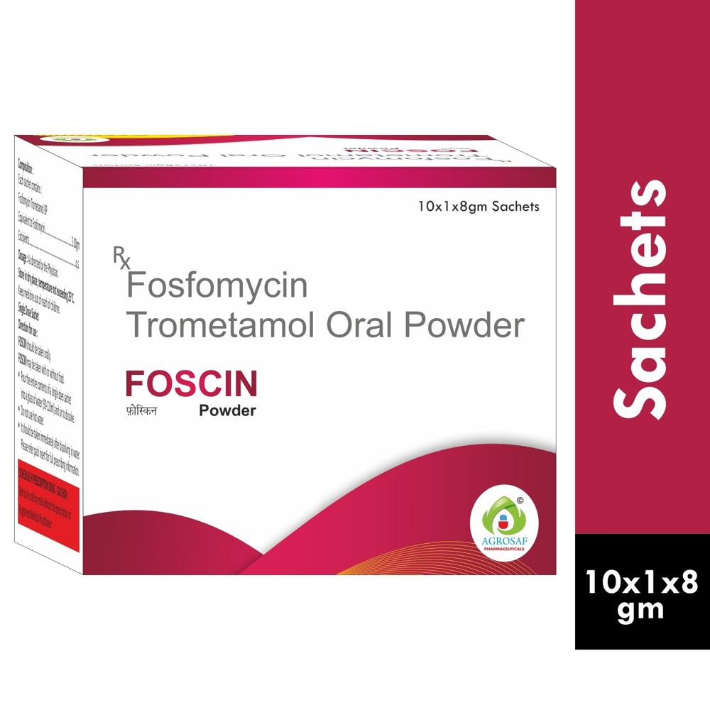 Foscin Powder - Fosfomycin Trometamol (3gm) Oral Powder - Drug Type: General Medicines