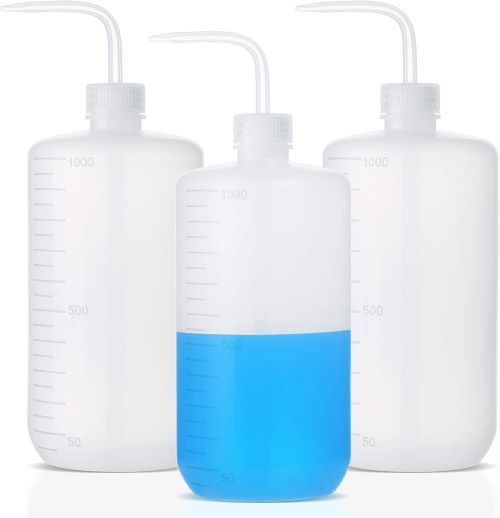 Plastic Wash Bottles - Color: White