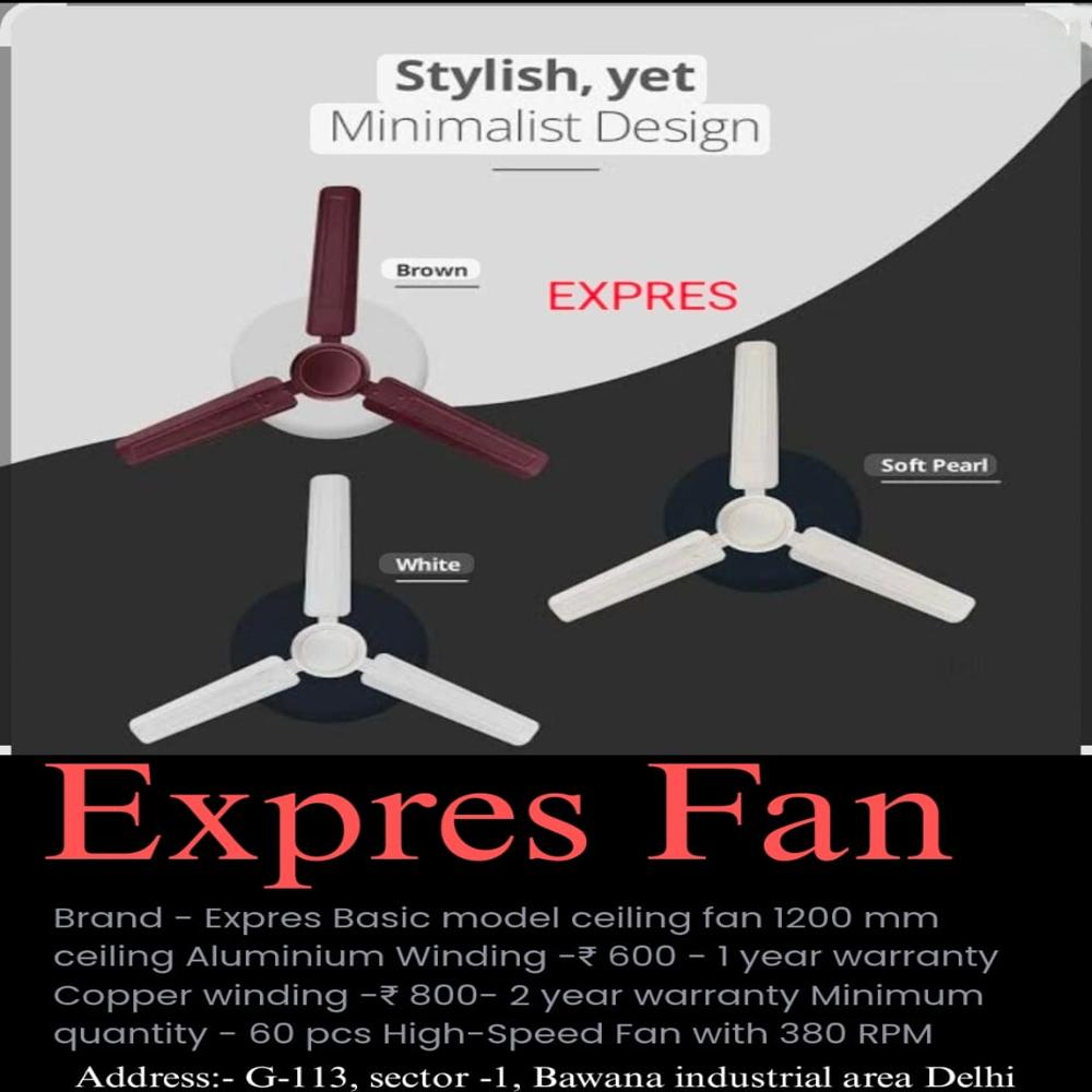 3 Blade Designer Ceiling Fan - Color: Black