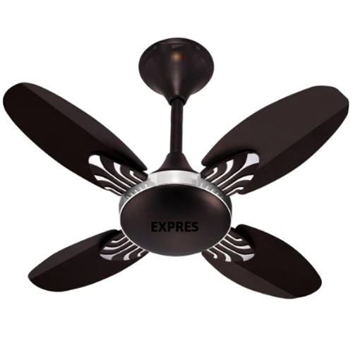4 Blade Aluminium Ceiling Fan - Color: Black