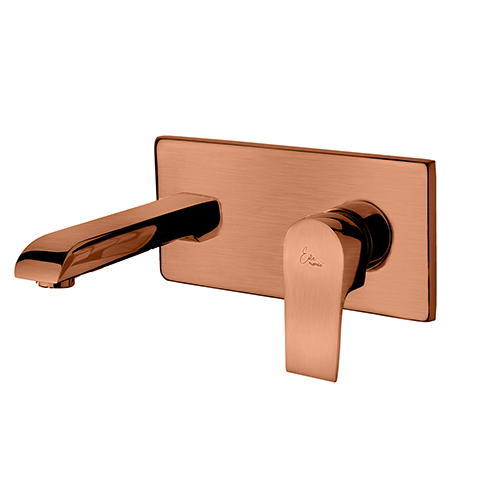 Exposed Part Kit Of Single Lever Basin Mixer Wall Mounted, Consisting Of Operating Lever, Wall Flange, Nipple And Spout - Feature: High Quality