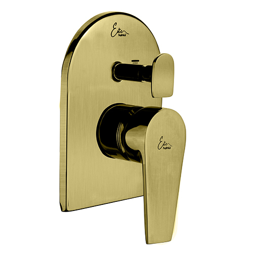 Single Lever Exposed Parts Kit of Hi-Flow Diverter Consisting Of Operating Liver, Wall Flange and Button