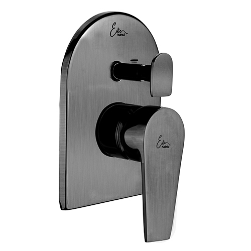 Single Lever Exposed Parts Kit of Hi-Flow Diverter Consisting Of Operating Liver, Wall Flange and Button