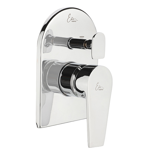 Single Lever Exposed Parts Kit of Hi-Flow Diverter Consisting Of Operating Liver, Wall Flange and Button