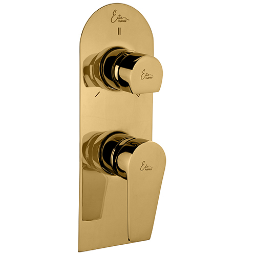 Exposed Part Kit Of Single Lever Shower Mixer With 3-way Diverter - Metal, Polished Finish, Glossy Surface | High Quality Bathroom Fitting, Warranty Included