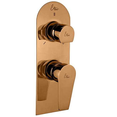 Exposed Part Kit Of Single Lever Shower Mixer With 3-way Diverter - Metal, Polished Finish, Glossy Surface | High Quality Bathroom Fitting, Warranty Included