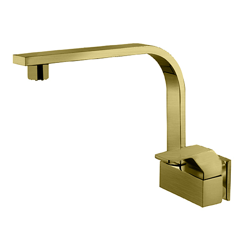 Sink Cock with Extended Swinging Spout (With Wall Flange)