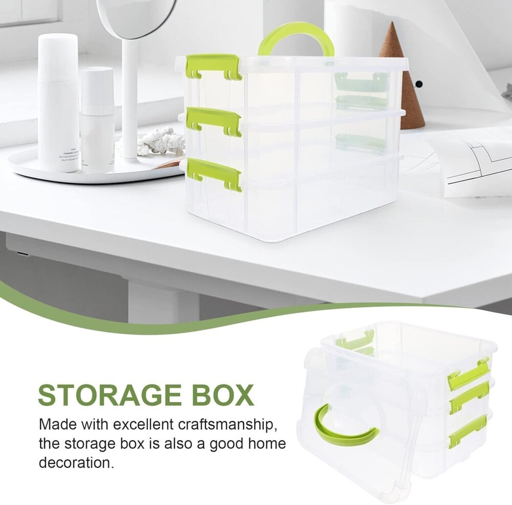 Craft Storage Box - 3 Layer - Color: Transparent