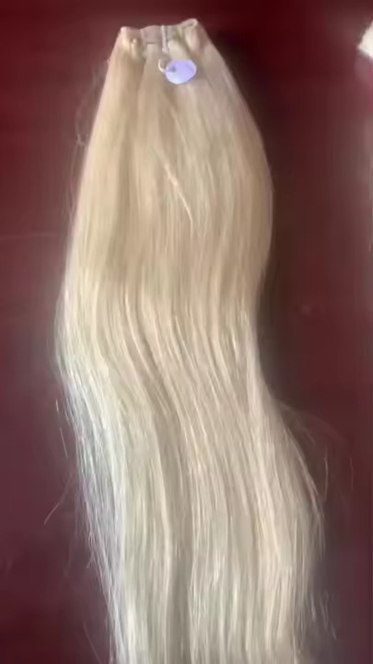 Remy Blonde Color Weft Hair Bundle  Human Hair Extension