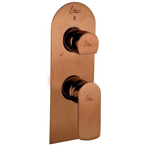 Exposed Part Kit Of Single Lever Shower Mixer With 3-way Diverter - Metal, Polished Surface Finish | High Quality, Bathroom Fitting, Warranty Included