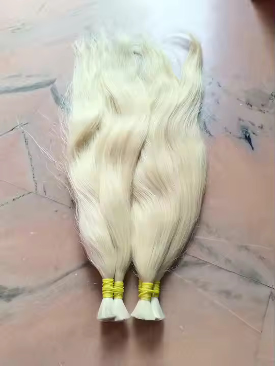 South Indian Temple Remy Virgin Human Machine Wefted Blonde Straight Hair Extensions