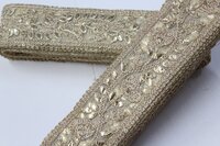 Golden Zari Embroidery Lace