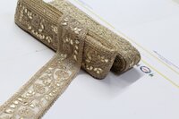 Golden Zari Embroidery Lace