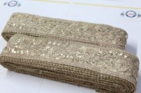 Golden Zari Embroidery Lace