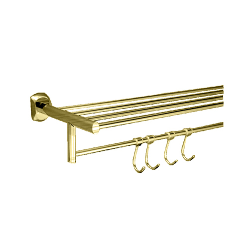 Towel Rack - Metal, Glossy Finish | High Quality, Polished Surface Treatment, Bathroom Fitting, Warranty Included
