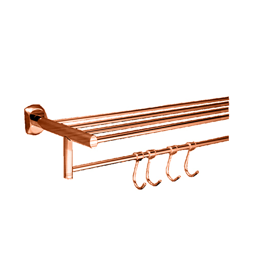 Towel Rack - Metal, Glossy Finish | High Quality, Polished Surface Treatment, Bathroom Fitting, Warranty Included