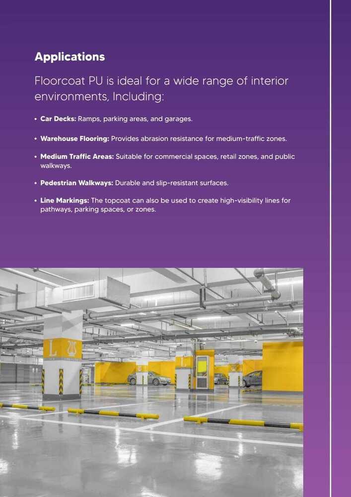 Car Parking Flooring Floorcoat Pu - Feature: Heat Insulation