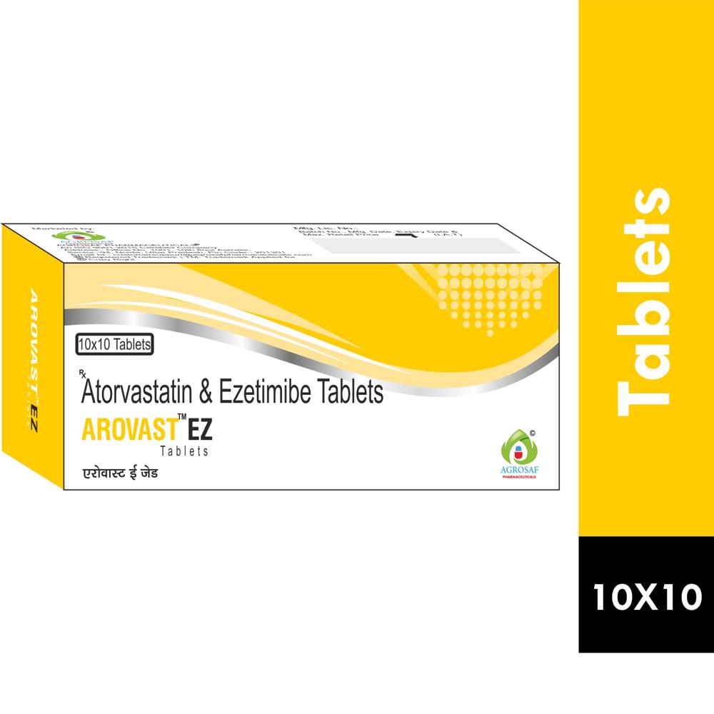 AROVAST EZ TABLETS 10X10 - ATORVASTATIN (40MG) + EZETIMIBE (10MG) TABLET