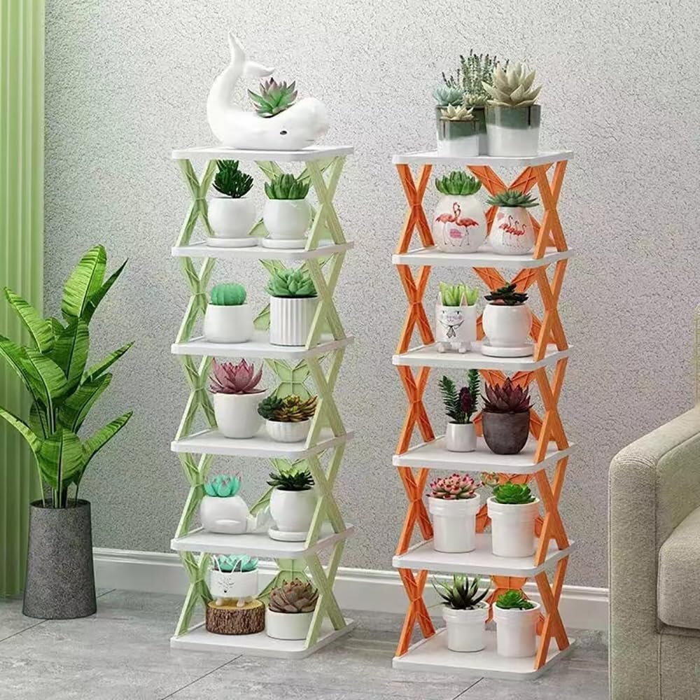 Foldable Shoe Rack - 8 Layer - Color: White
