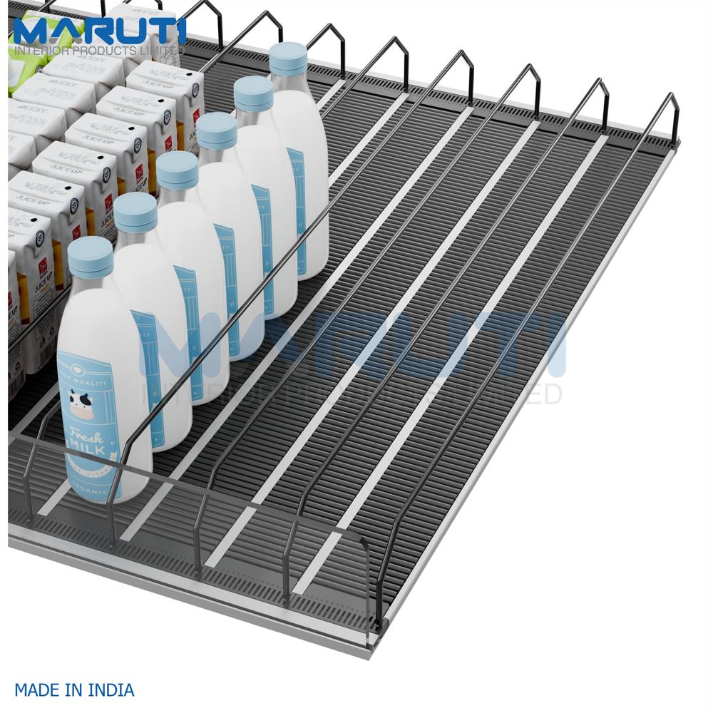 Gravity Cooler Roller Shelves - Color: Black & White
