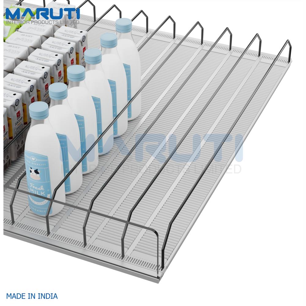 Gravity Cooler Roller Shelves - Color: Black & White