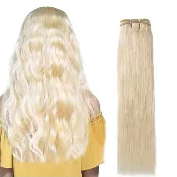 Blonde Color Weft Hair Bundle, Weft , South Indian Temple  Remy Hair Extensions 20 ,22,24 Inch