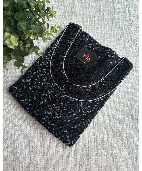 Alpine Nighty - Luxurious Comfort with Embroidery and Pocket