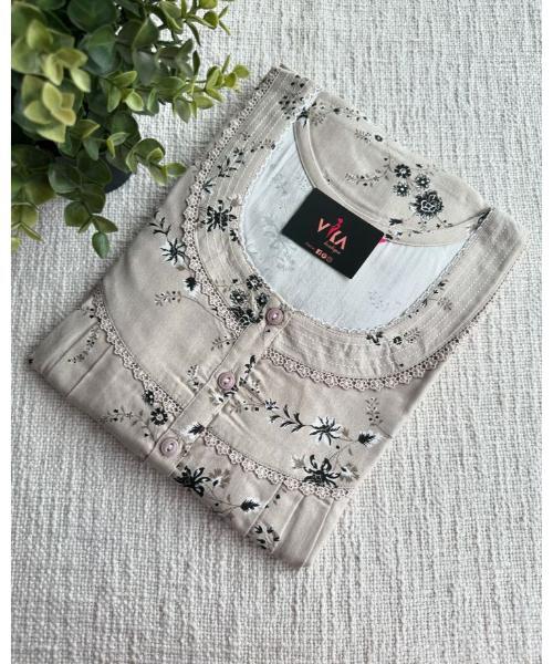 Alpine Nighty - Luxurious Comfort with Embroidery and Pocket