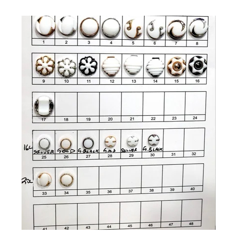 Nylon 432 Kurti Button Wholesale Only - Color: White