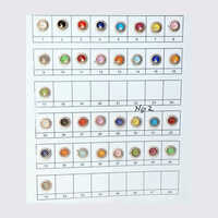 Round 20l Abs Stone Fabric Button Wholesale Only - Color: Multi Color