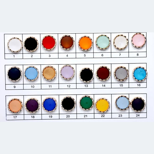 Matt Finish Abs Garments Button - Color: Multi Color