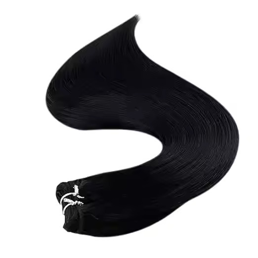 Premium Remy Weft Hair Bundles Extensions  Silky Straight Hair Extensions 18 Inch (Natural Black)