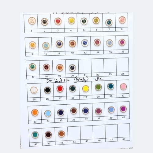 Round Down Hole Acrylic Button Wholesale Only - Color: Multi Color