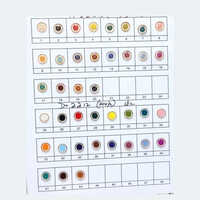 Round Down Hole Acrylic Button Wholesale Only - Color: Multi Color