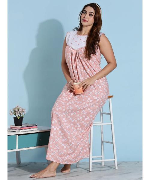 Women Designer sleeveless nighty