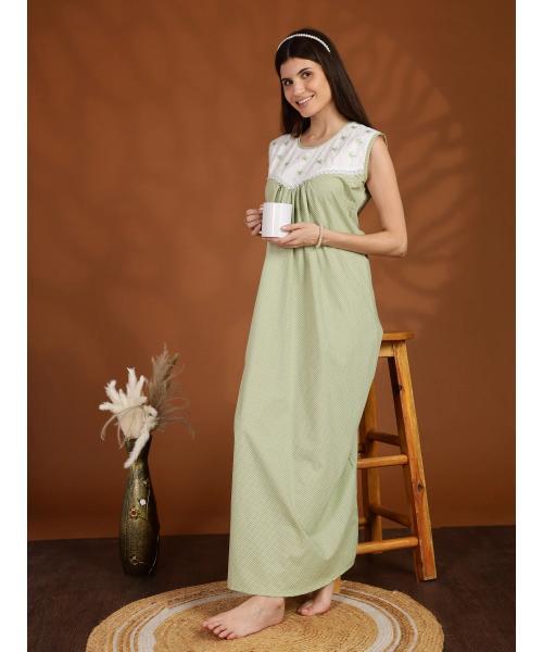 Women Designer sleeveless nighty