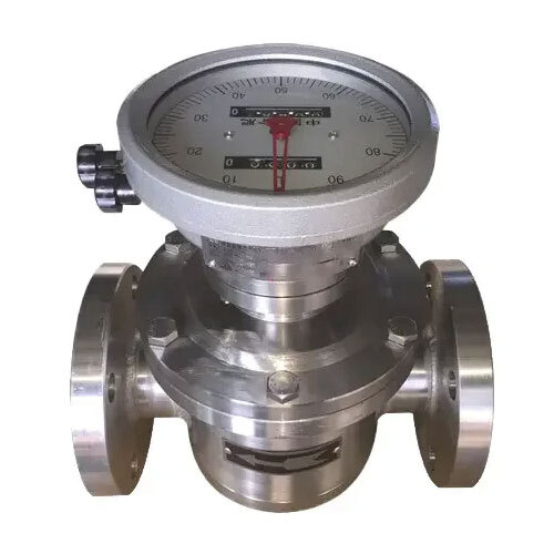 Oval Gear Flow Meter - Color: Silver