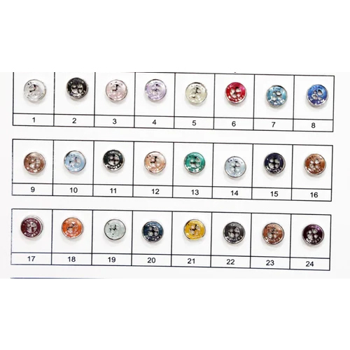 Fashion Uv Silver 18L Plastic Shirt Button Wholesale Only - Color: Multi Color